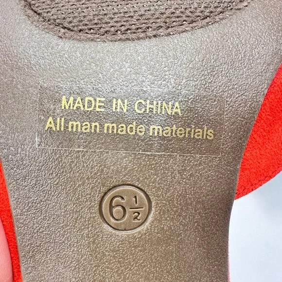 Dream Pairs Women's Red Suede Low Heel Dress Pump - Picture 10 of 11